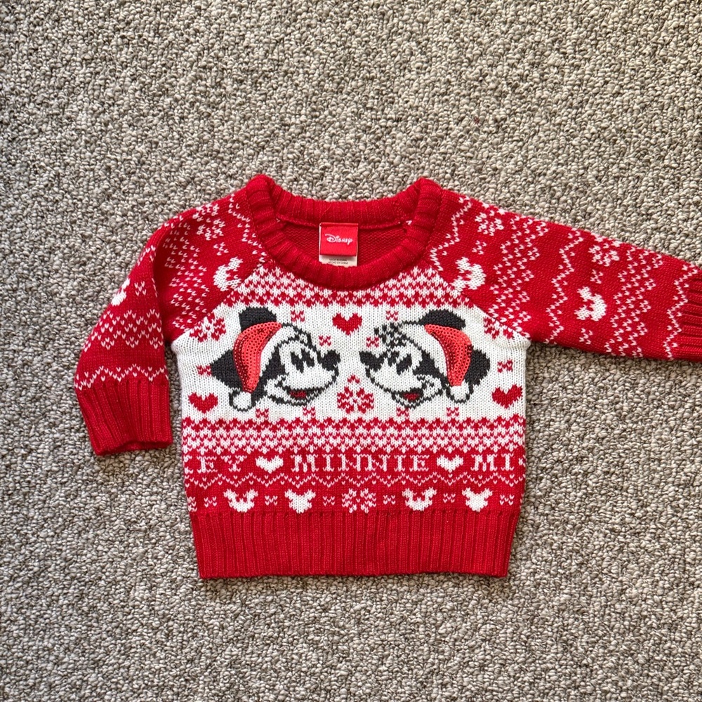 Disney Minnie Mickey Mouse Knit Sweater